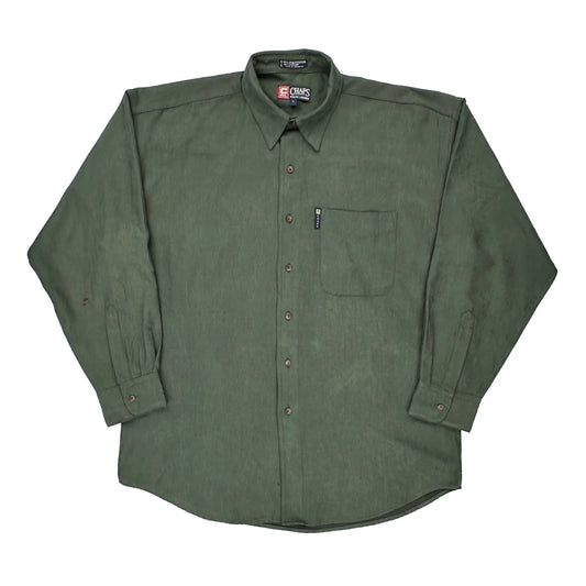 Chaps Ralph Lauren Shirt - Large Green Nylon