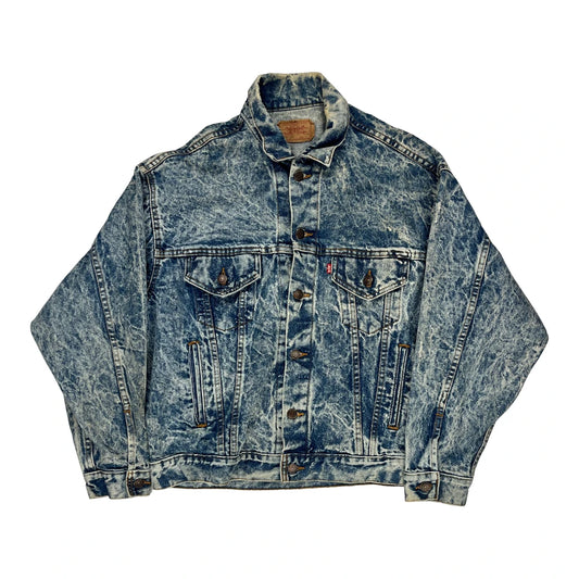 Levis Denim Jacket - Large Acid Wash Cotton