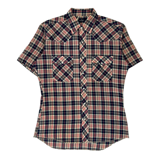 Wrangler Checked Short Sleeve Shirt - Medium Multicoloured Cotton