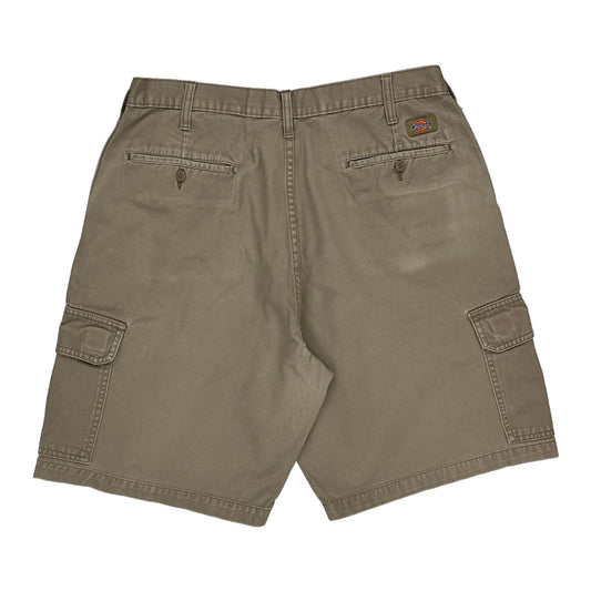 Dickies Cargo Shorts - 32W 10L Khaki Cotton