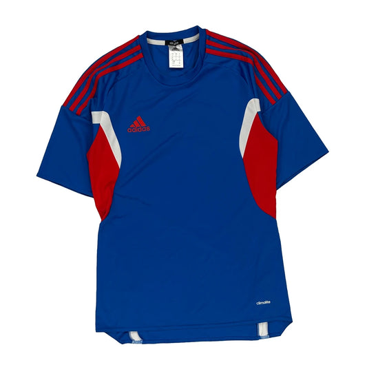 Adidas Football Shirt - Small Blue Polyester