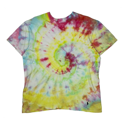 Vintage Ralph Lauren Tie-Dye T-Shirt - Large Multicoloured Cotton