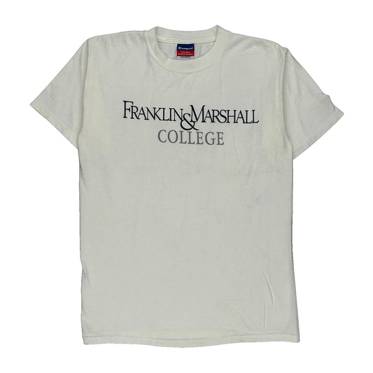 Franklin & Marshall College Champion T-Shirt - Medium White Cotton