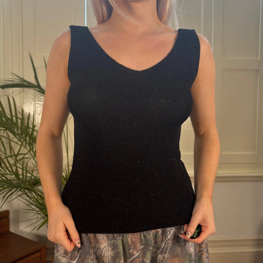 Vintage black Myriad Top - womens small