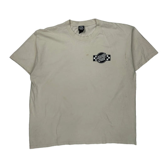 Santa Cruz T-Shirt - 2XL Cream Cotton