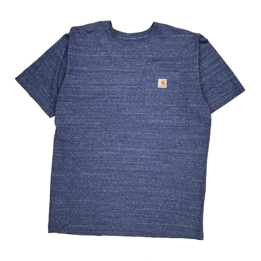 Carhartt T-Shirt - Large Blue Cotton