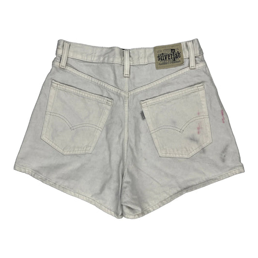 Levis Denim Shorts - 28W UK 8 White Cotton
