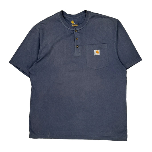 Carhartt T-Shirt - Large Blue Cotton
