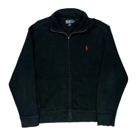 Polo By Ralph Lauren Zip Up - Large Black Cotton