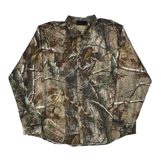 Realtree Camo Shirt - XL Khaki Polyester