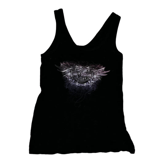Harley Davidson Graphic Vest - Large Black Cotton