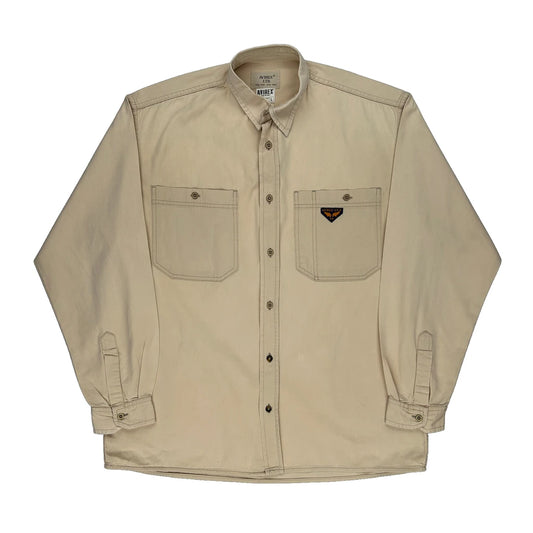 Avirex Shirt - Large Beige Cotton