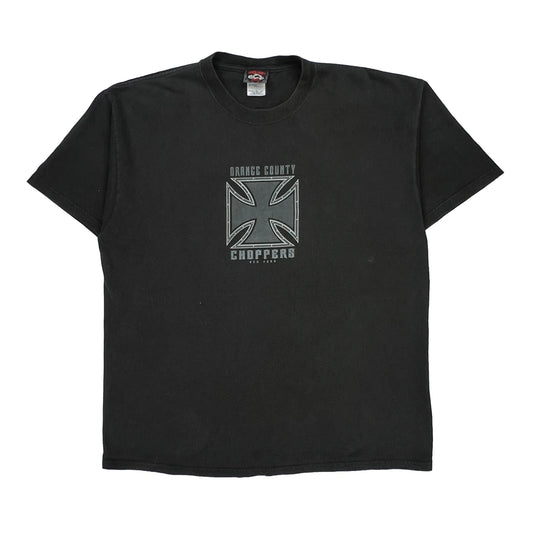 Motorcycle Orange County Choppers Graphic T-Shirt - XL Black Cotton