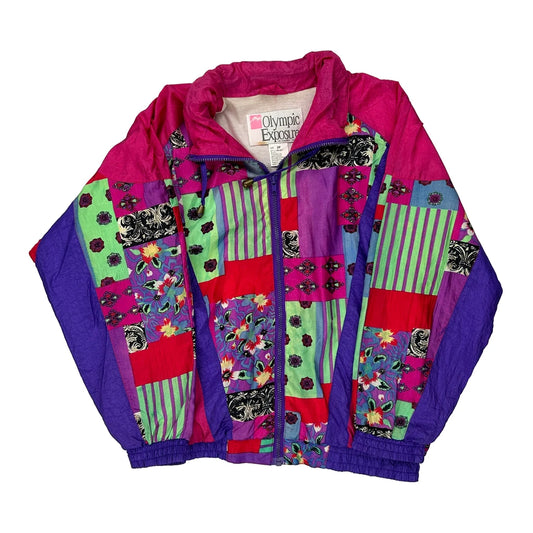 1980'S Olympic Exposure Shell Jacket - 2XS Multicoloured Cotton
