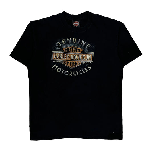 Harley Davidson Graphic T-Shirt - XL Black Cotton