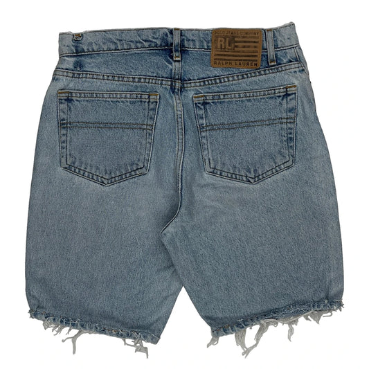 Ralph Lauren Cut Off Denim Shorts - 29W UK 10 Light Wash Cotton