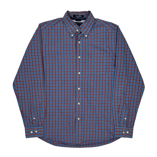 Tommy Hilfiger Checked Shirt - Medium Multicoloured Cotton