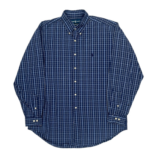 Yarmouth Ralph Lauren Checked Shirt - Large Blue Cotton
