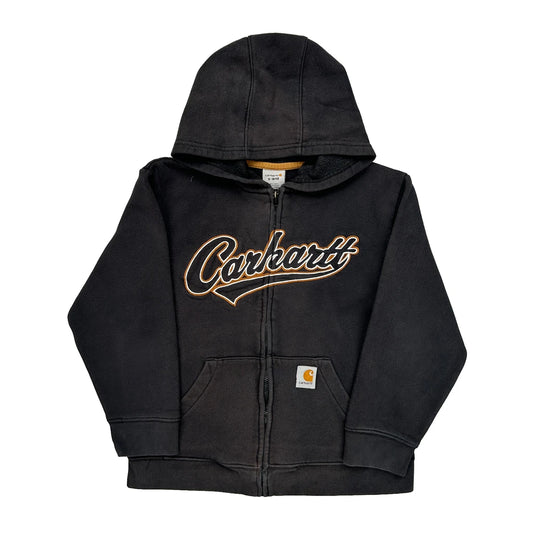 Carhartt Spellout Hoodie - Small Black Cotton Blend