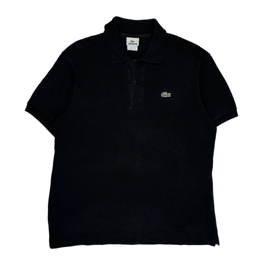 Vintage Lacoste Polo Shirt - Large Black Cotton