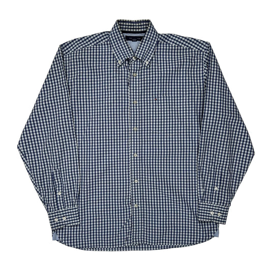 Tommy Hilfiger Checked Shirt - Medium Blue Cotton