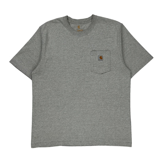 Carhartt T-Shirt - Large Grey Cotton