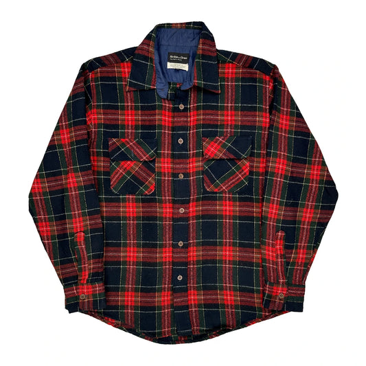 Abraham & Straus Checked Flannel Shirt - Large Red Acrylic
