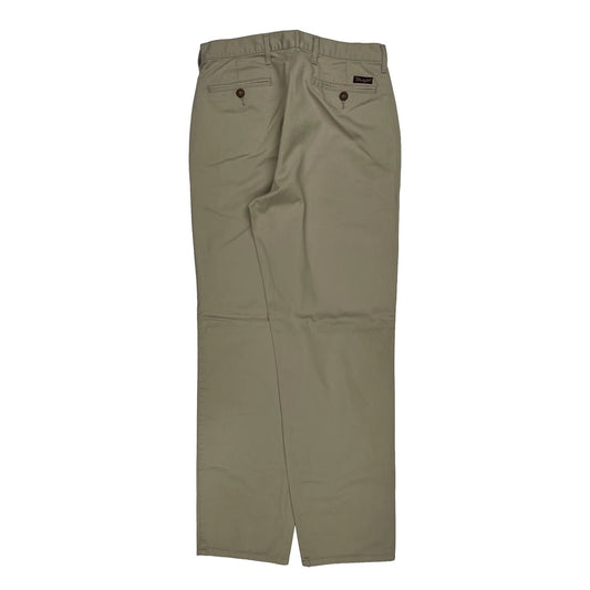 Wrangler Pleated Trousers - 32W 34L Beige Cotton