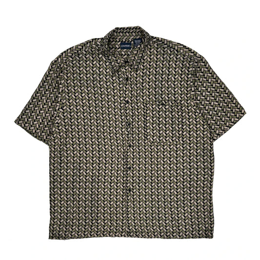 Puritan Patterned Shirt - XL Black Viscose
