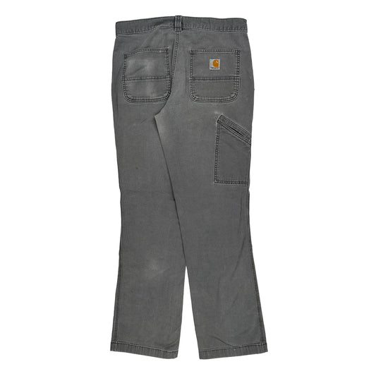 Carhartt Carpenter Trousers - 30W UK 10 Grey Cotton