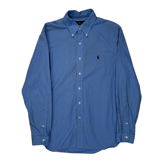 Ralph Lauren Striped Shirt - Large Blue Cotton