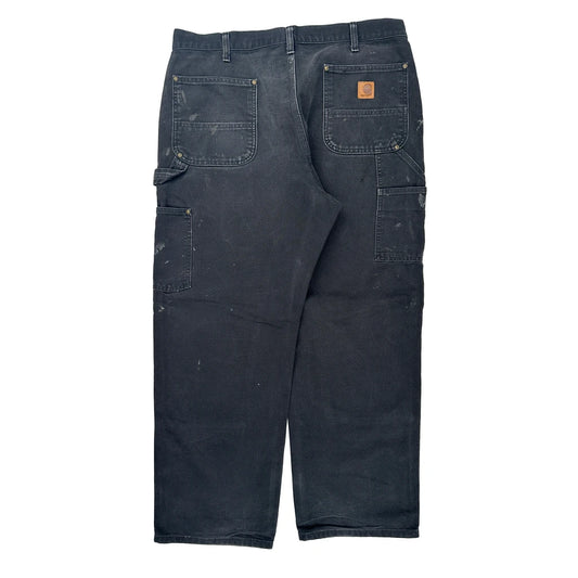 Carhartt Double Knee Carpenter Trousers - 36W 32L Black Cotton