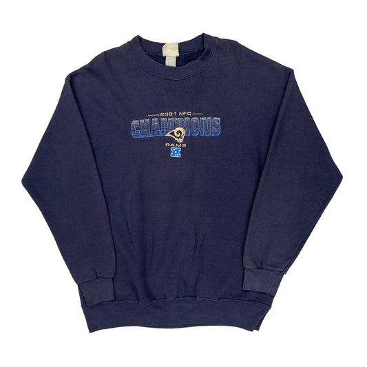 Rams Nfl Sweatshirt - Large Navy Cotton