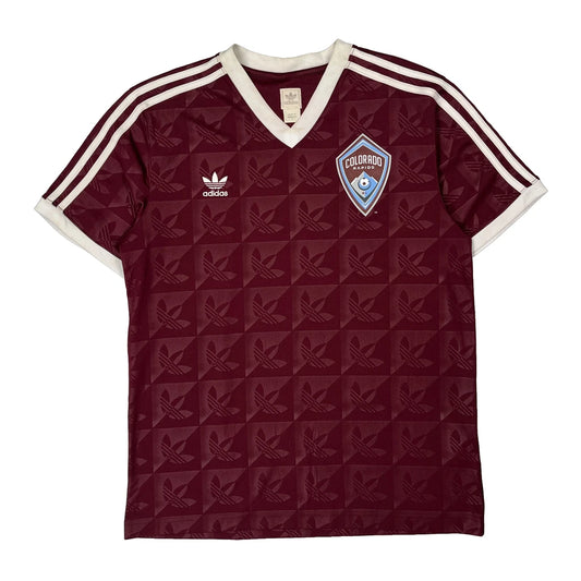 Vintage Colorado Rapids Adidas Football Shirt - Large Burgundy Polyester