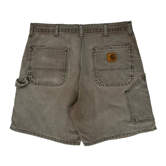 Carhartt Faded Carpenter Shorts - 34W 8L Brown Cotton