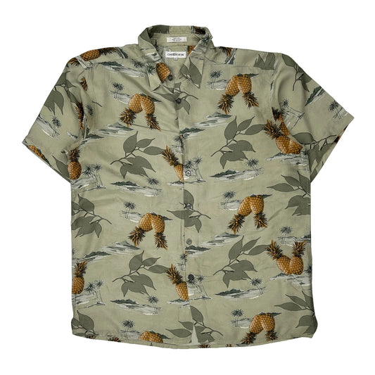 Chereskin Hawaiian Shirt - Large Green Silk