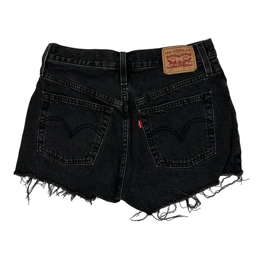 Levis Denim Shorts - 27W UK 8 Black Cotton