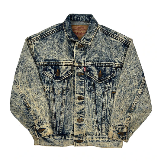 Age 10 Levis Denim Jacket - Small Acid Wash Cotton