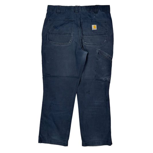 Carhartt Carpenter Trousers - 32W 28L Blue Cotton
