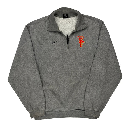 Sf Troubadours Nike 1/4 Zip - Small Grey Cotton Blend