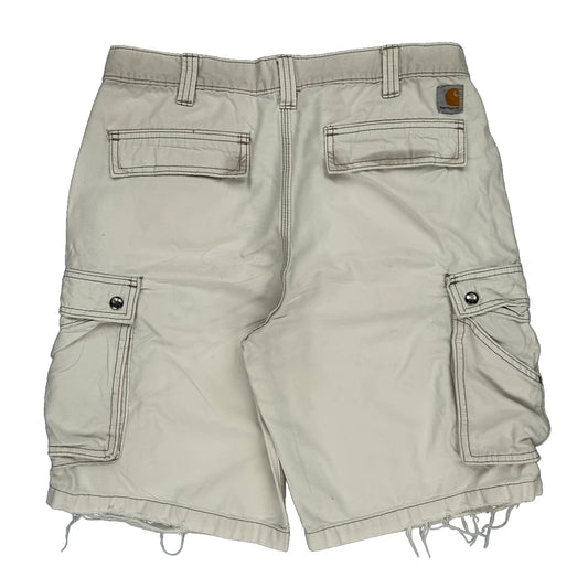 Carhartt Cargo Shorts - 33W 11L White Cotton