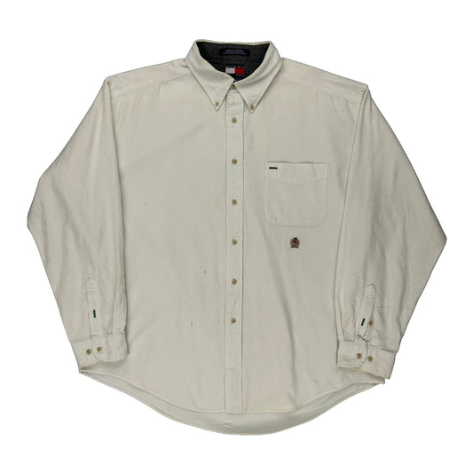 Tommy Hilfiger Cord Shirt - XL Cream Cotton