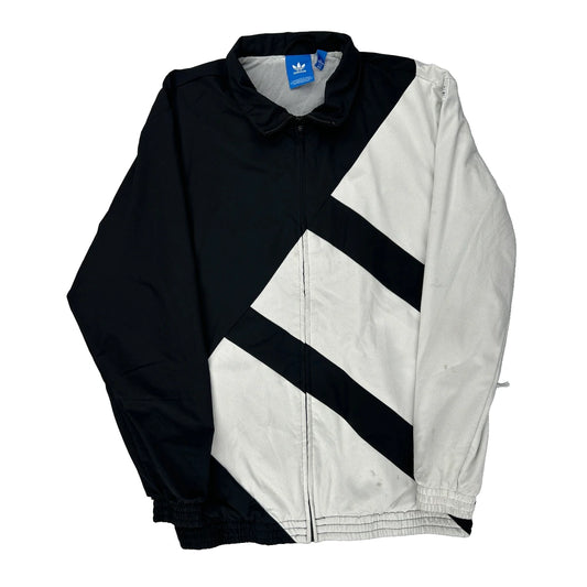 Adidas Track Jacket - XL Black & White Polyester