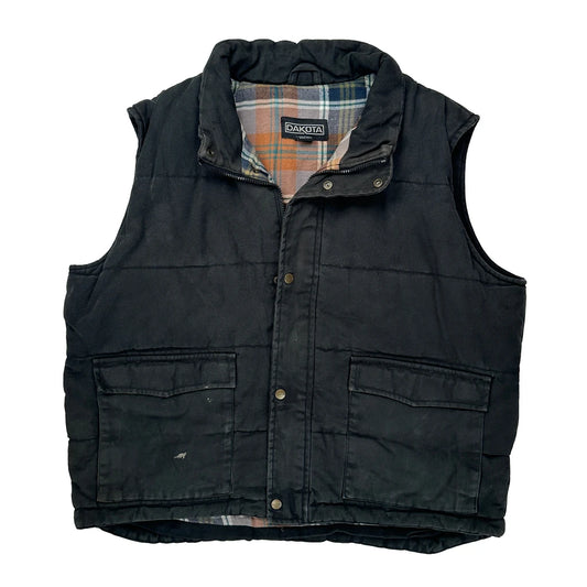 Dakota Checked Gilet - XL Black Polyester