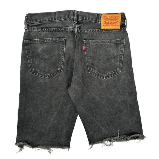 Levis Denim Shorts - 33W 10L Grey Cotton