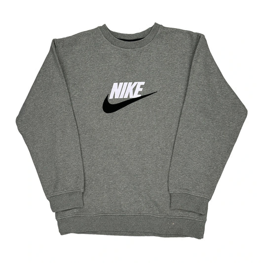 Nike Sweatshirt - XL Grey Cotton Blend