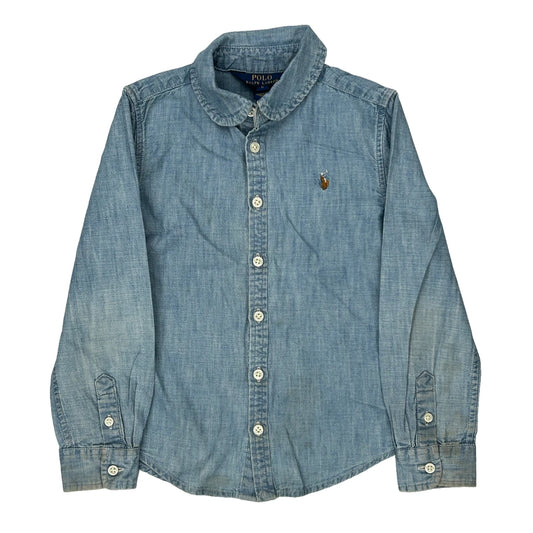 Age 6 Polo By Ralph Lauren Denim Shirt - XS Blue Cotton