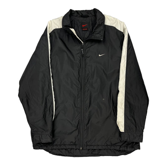 Nike Spellout Jacket - Large Black Polyester