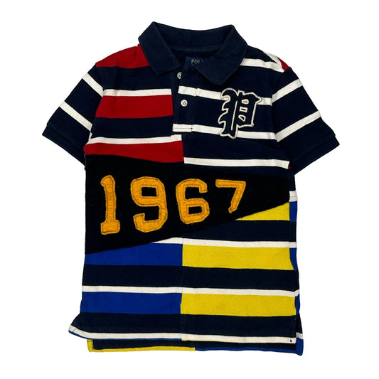 Age 7 Polo By Ralph Lauren Striped Polo Shirt - Medium Multicoloured Cotton