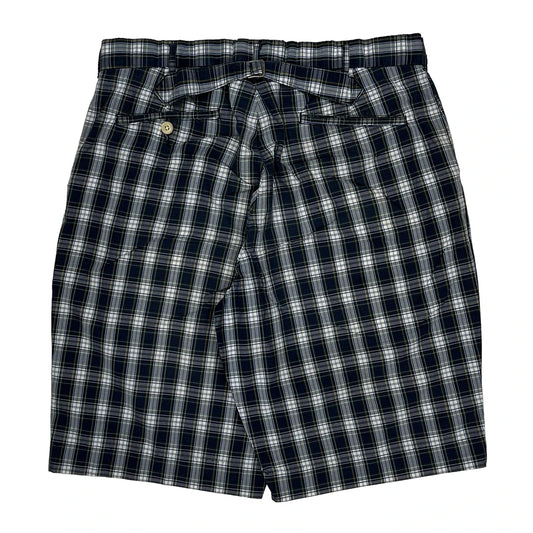 Buckle Back Polo By Ralph Lauren Checked Shorts - 31W 8L Blue Cotton